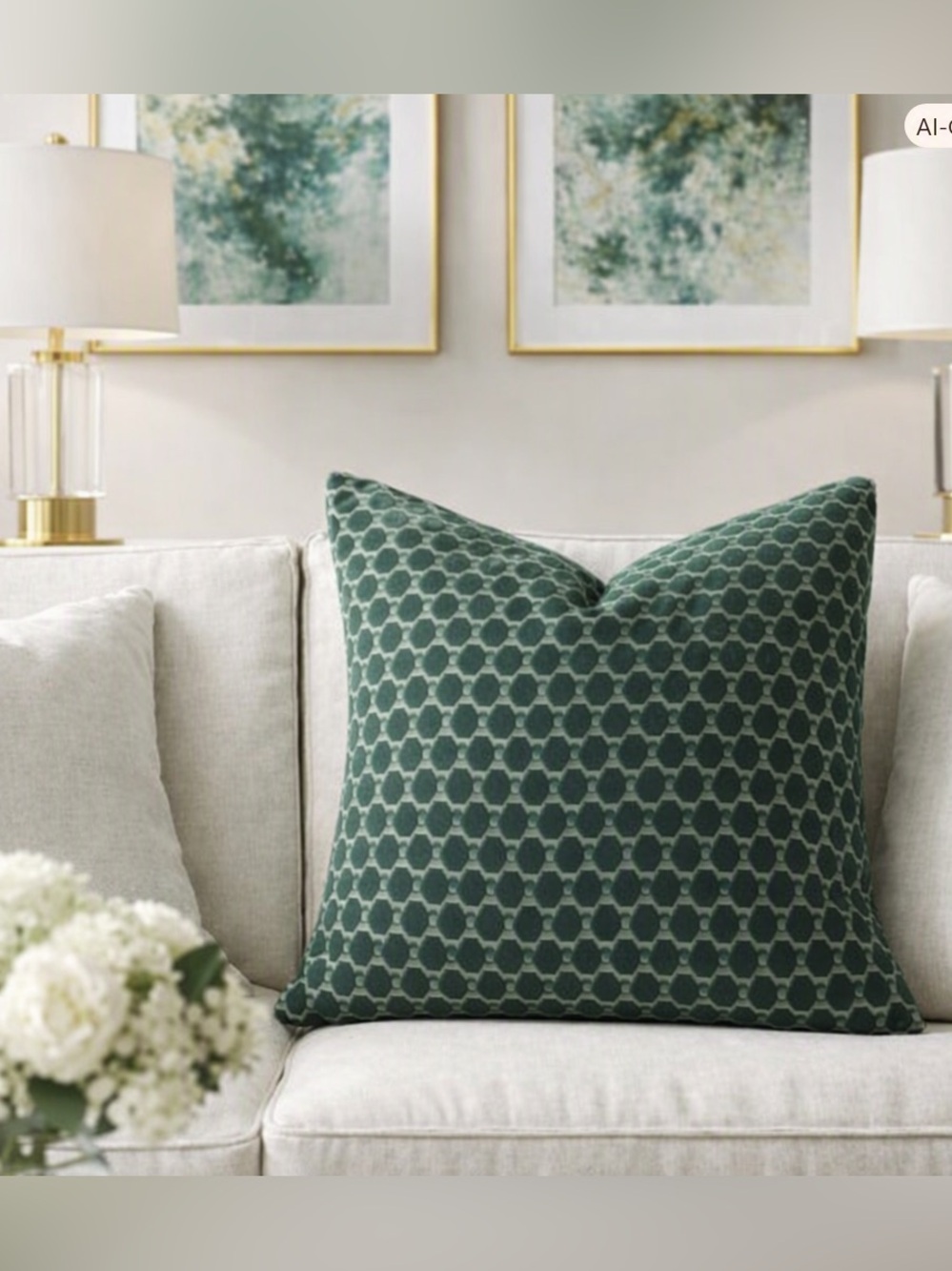 Caldeira Luxury Belgian Velvet Fabric Oversized Pillow NWT